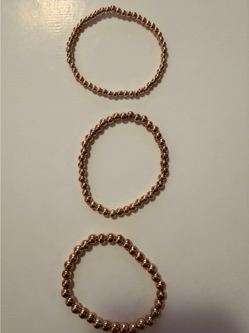 Gold Bead Stretch Bracelet - Women's Jewelry